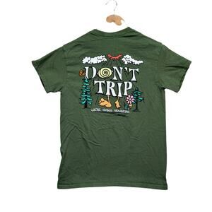 Neff Skateboard Surf Co. Men’s T Shirt Don’t Trip Hiking Outdoors Indie Green S